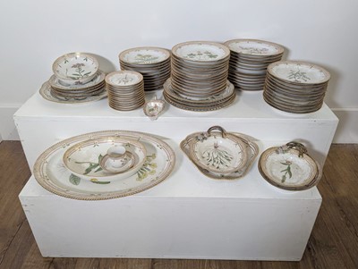 Lot 148 - A composite Royal Copenhagen 'Flora Danica' porcelain part dinner service