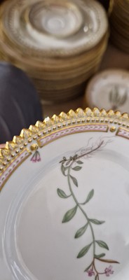 Lot 148 - A composite Royal Copenhagen 'Flora Danica' porcelain part dinner service