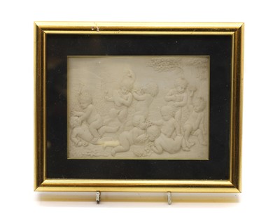 Lot 237 - A set of six plaster relief Grand Tour style panels