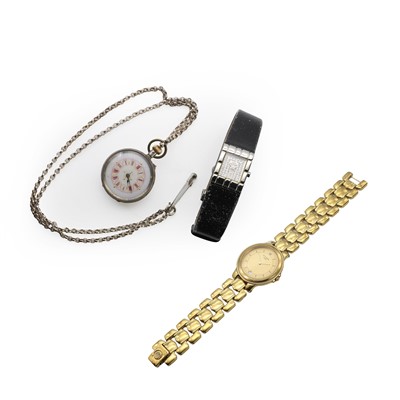 Lot 36F - A Raymond Weil watch and small fob watch and chain