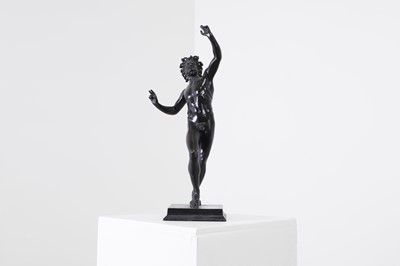 Lot 183 - A grand tour bronze figure of the Dancing Faun