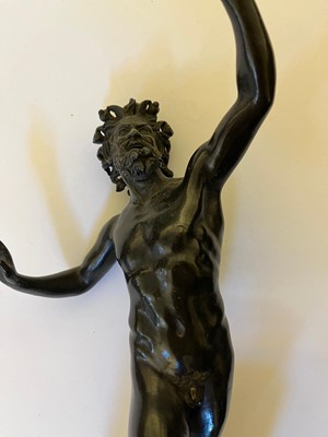 Lot 183 - A grand tour bronze figure of the Dancing Faun