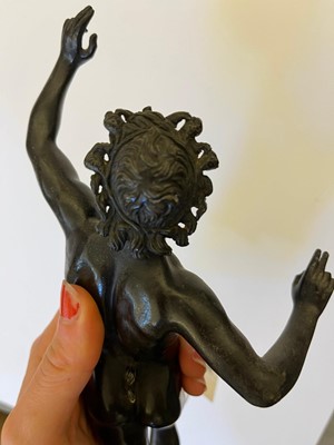 Lot 183 - A grand tour bronze figure of the Dancing Faun