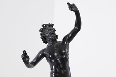 Lot 183 - A grand tour bronze figure of the Dancing Faun