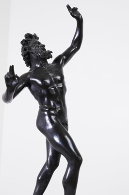 Lot 183 - A grand tour bronze figure of the Dancing Faun