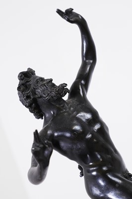 Lot 183 - A grand tour bronze figure of the Dancing Faun