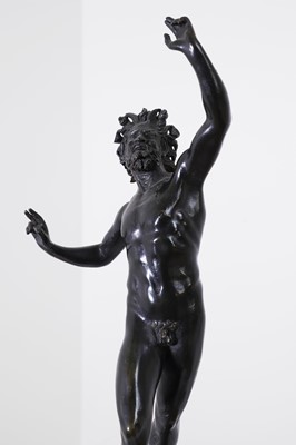 Lot 183 - A grand tour bronze figure of the Dancing Faun