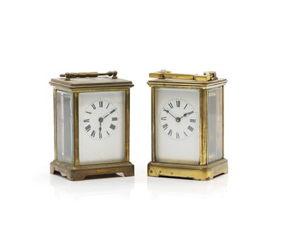 Lot 208 - A brass cased carriage clock