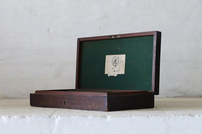 Lot 178 - A mahogany pistol case