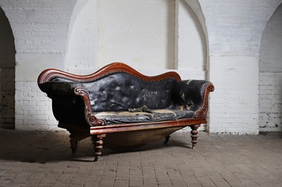 Lot 173 - A mid-Victorian mahogany framed sofa