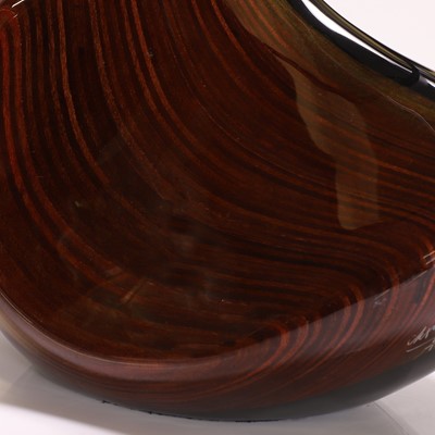 Lot 226 - A carved and lacquered plywood table lamp