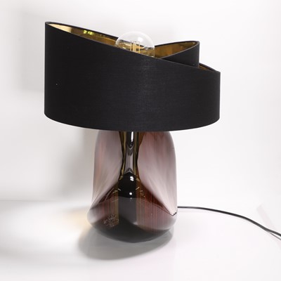 Lot 226 - A carved and lacquered plywood table lamp