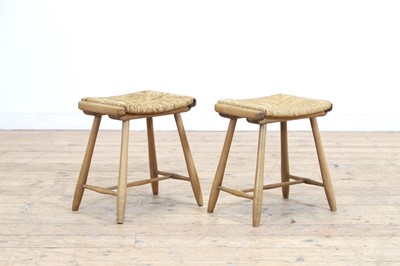 Lot 566 - A pair of Baltic beechwood stools