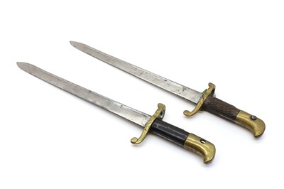 Lot 400 - Two British Sappers Lancaster sword bayonets