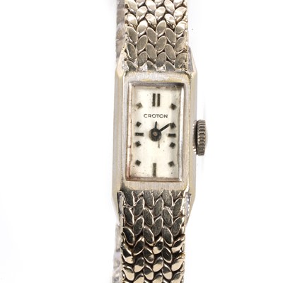 Lot 556 - A white gold ladies'  Croton mechanical bracelet watch