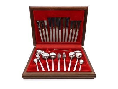 Lot 106 - A canteen of Viners of Sheffield stainless steel cutlery