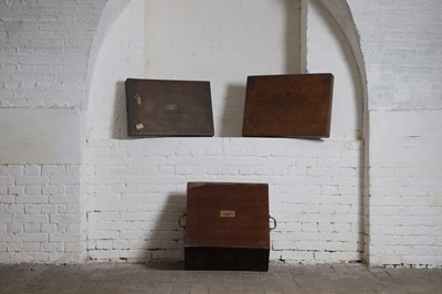 Lot 265 - A mahogany travelling case for silver