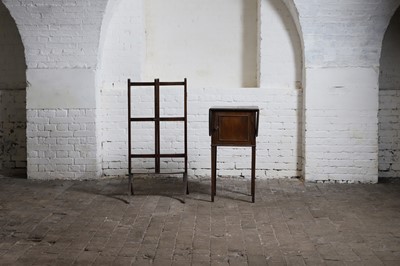 Lot 334 - A mahogany double-gate towel rail