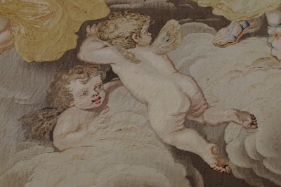 Lot 213 - A Louis XV Gobelins mythological tapestry depicting Juno and Aeolus