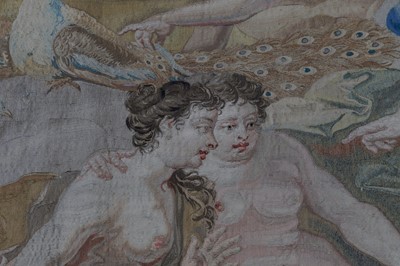 Lot 213 - A Louis XV Gobelins mythological tapestry depicting Juno and Aeolus