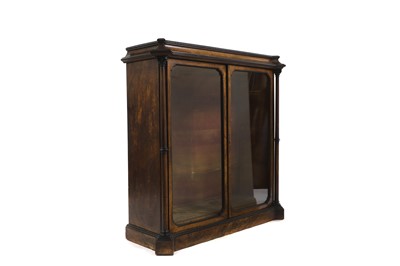 Lot 510 - A Victorian walnut and ebonised bookcase