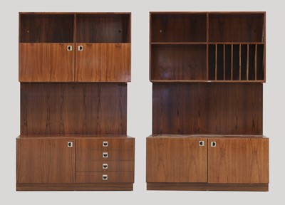 Lot 269 - A pair of rosewood wall units