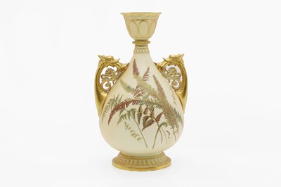 Lot 89 - A Royal Worcester blush ivory porcelain vase