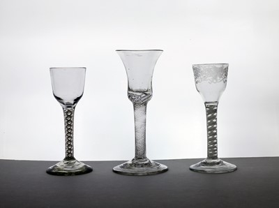 Lot 253 - A group of three wine glasses