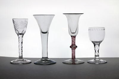 Lot 251 - A group of wine glasses