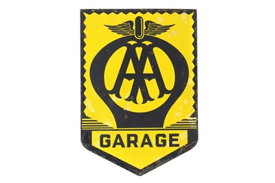 Lot 25 - An 'AA Garage' enamel sign