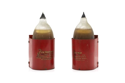 Lot 32 - A pair of 'Firewatcher' automatic throw glass fire extinguishers