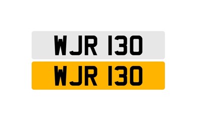 Lot 42 - Number plate WJR 130