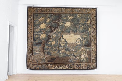 Lot 585 - A verdure tapestry fragment