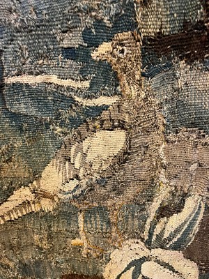 Lot 585 - A verdure tapestry fragment