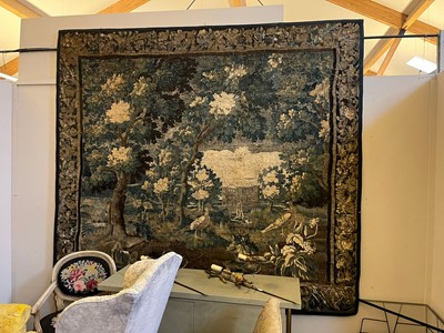 Lot 585 - A verdure tapestry fragment