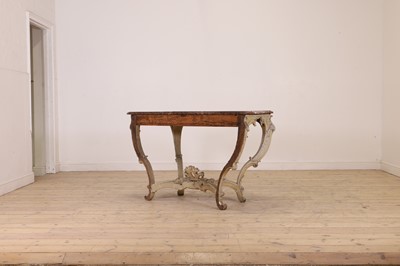 Lot 98 - A Louis XV painted oak console table