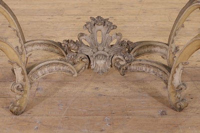 Lot 98 - A Louis XV painted oak console table