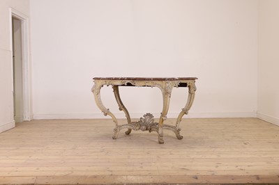 Lot 98 - A Louis XV painted oak console table