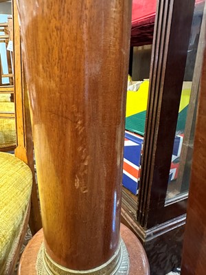 Lot 102 - An Empire flame mahogany cheval mirror