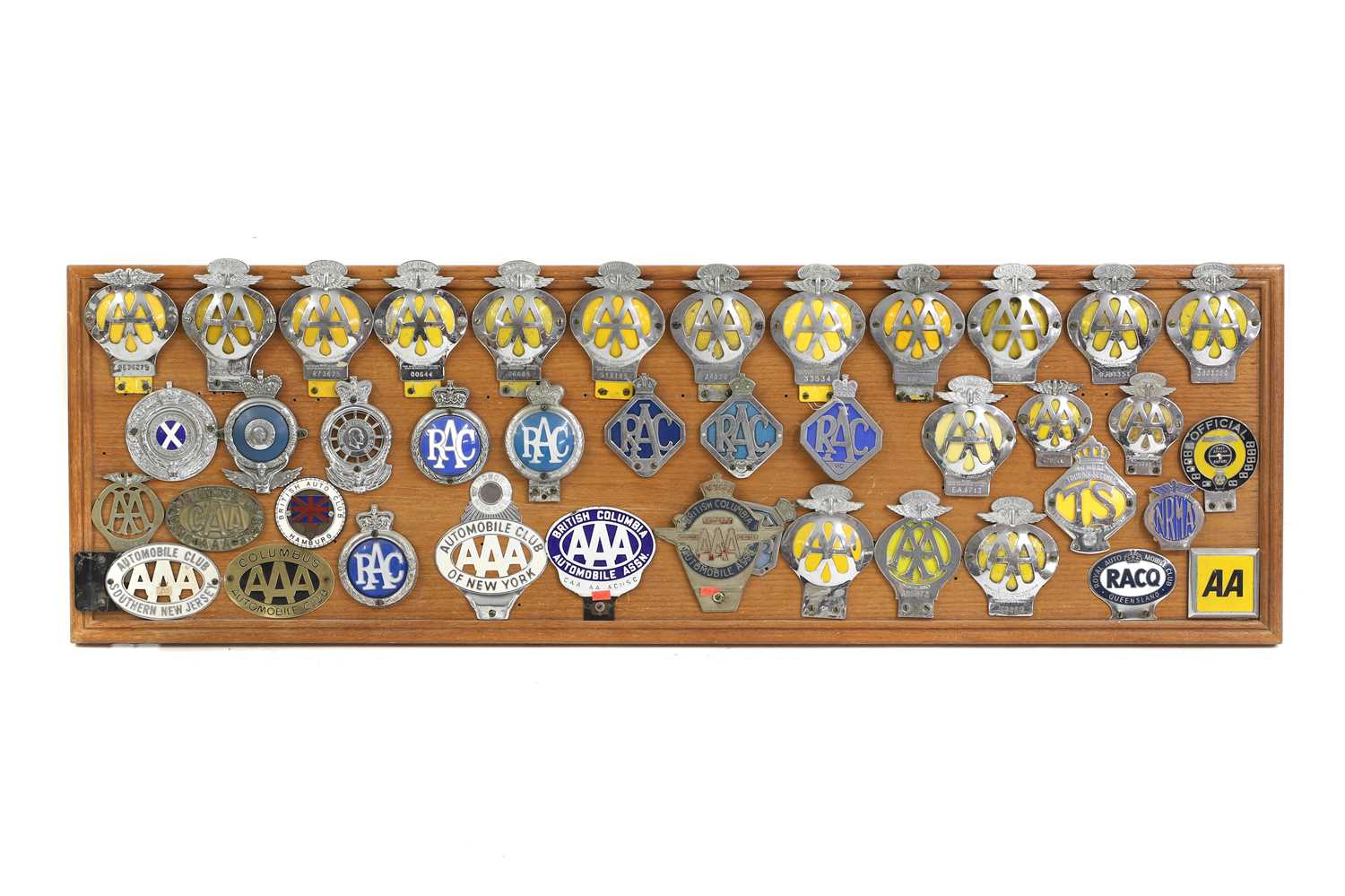 Lot 18 - A display of AA Commonwealth and other country badges