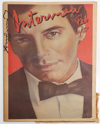 Lot 156 - Andy Warhol signed 'Interview' magazine