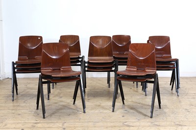 Lot 558 - A set of nineteen 'S22' stacking chairs