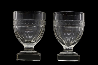 Lot 210 - A pair of glass rummers