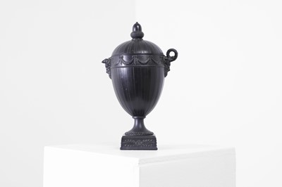 Lot 26 - A Wedgwood neoclassical black basalt urn and cover