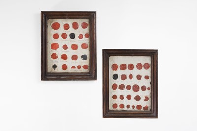 Lot 41 - Two framed sets of wax seals