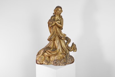 Lot 185A - A carved giltwood figure