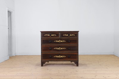 Lot 49 - A Victorian simulated rosewood painted chest of drawers