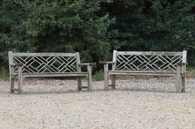 Lot 59 - A pair of garden benches