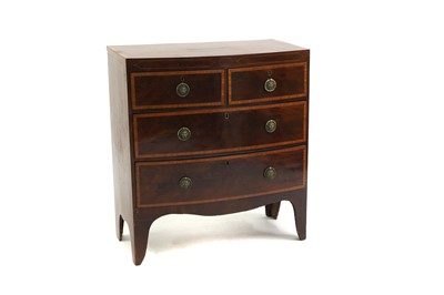 Lot 432 - A Regency mahogany bowfront chest of drawers