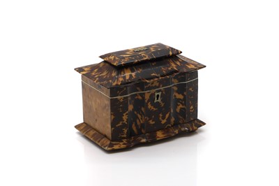 Lot 308 - A Regency tortoiseshell tea caddy